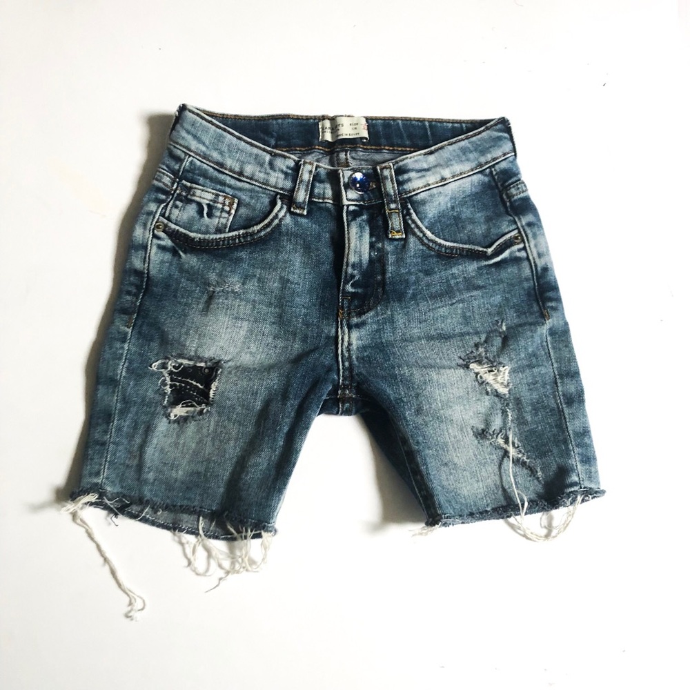 Zara boys distressed shorts